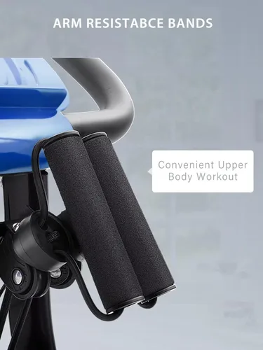 Miniatura 6 de Merax Bicicleta de entrenamiento para el hogar: bicicleta estática reclinada 4 en 1 y posiciones verticales de bicicleta de ciclismo para Azul real