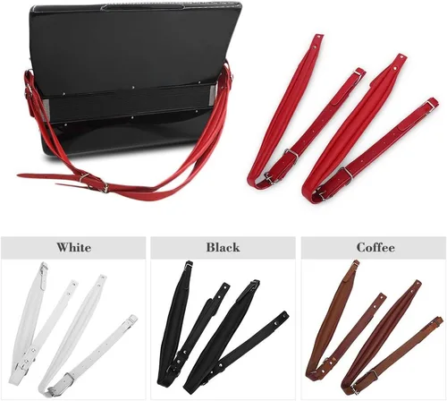 Miniatura 4 de Vbestlife Adult Accordion Straps, Adjustable Pu Leather Accordion Shoulder Straps Set Comfortable Accordion Belt (Black) Accordion Extra Large