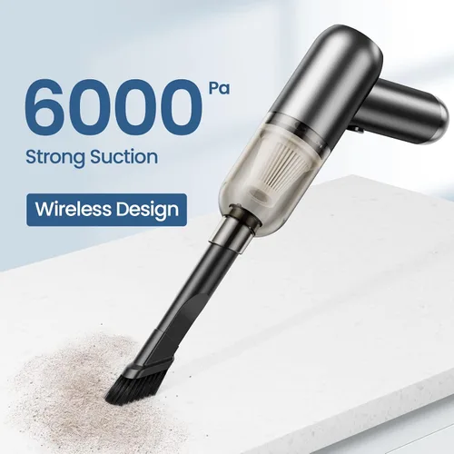 Miniatura 2 de Aspiradora portátil inalámbrica de mano para automóvil con potente succión, mini barredora de alta potencia, eliminador de polvo, ligera, fácil