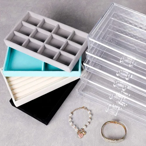 Miniatura 3 de Frebeauty - Joyero organizador de acrílico transparente de 5 niveles