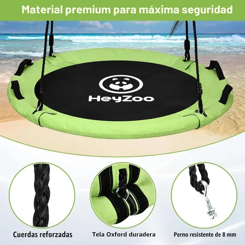 Miniatura 3 de HeyZoo Columpio de árbol, columpio volador de 40 pulgadas para niños, capacidad de peso de 900 libras, con correas ajustables para colgar