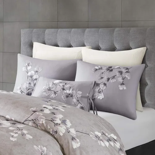 Miniatura 5 de N Natori Sakura - Almohada decorativa oblonga de algodón bordada, 12 x 20 pulgadas, 12 x 20 pulgadas
