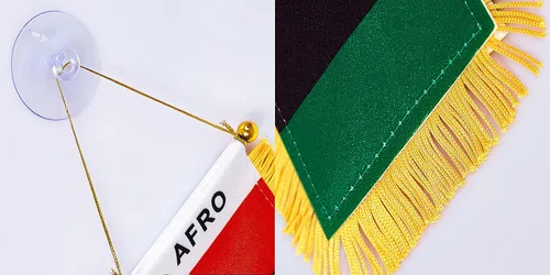 Miniatura 3 de WXTWK Bandera afro americana de 3 x 5 pulgadas, bandera panafricana para colgar en la ventana, pequeñas banderas para automóvil, decoración