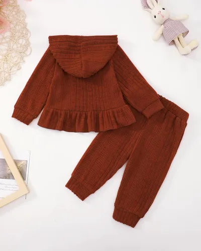 Miniatura 62 de Renotemy Conjunto de ropa para bebé recién nacida, para otoño e invierno, manga larga, pantalones, lindo conjunto de ropa para bebé niña