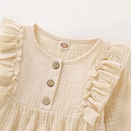 Miniatura 4 de Ropa de bebé recién nacida overol de manga con volantes trajes lindos para niñas