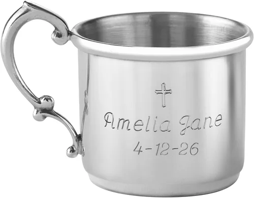 Miniatura 10 de Let's Make Memories Taza de Peltre Personalizada para Bebé como Recuerdo - Regalo para Recién Nacido - Reliquia Familiar - Nuevos Padres