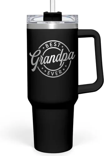 Miniatura 15 de SANDJEST Taza con bandera americana con asa, taza de café de acero inoxidable con aislamiento de 40 oz con tapa y pajita, regalos de América