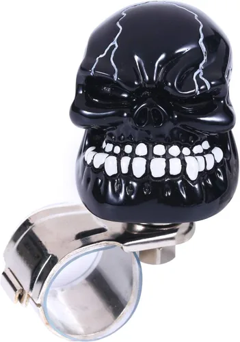 Miniatura 9 de Pomo Giratorio de Volante con Calavera Perilla Giratoria de Conducción Suicida Mango de Potencia Ajuste Universal para la Mayoría de Vehículos Autos