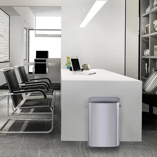 Miniatura 6 de Bote de basura automático con sensor de movimiento con tapa, cubo de basura sin contacto de 14.5 galones, cubo de basura de 55 litros para cocina