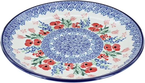 Miniatura 3 de Blue Rose - Plato de postre Blue Alyce - 7.75 pulgadas de diámetro - Hermoso plato para pasteles, aperitivos o aperitivos