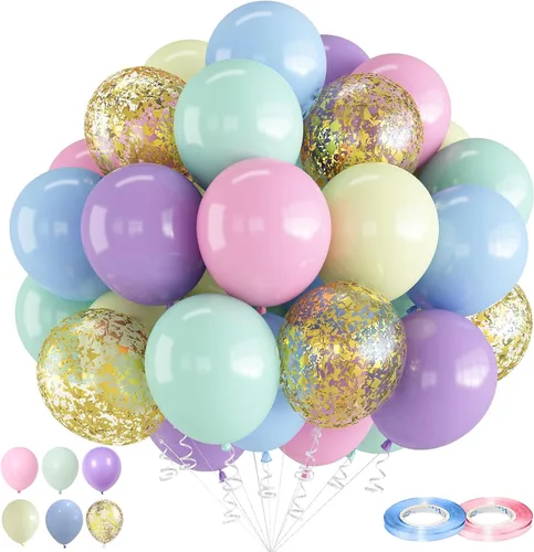 Miniatura 17 de Juego de Globos de Juego Azul y Negro, 60 Piezas, 12 Pulgadas de Azul Claro y Azul Oscuro para Decoraciones de Fiesta de Videojuego, Fiesta