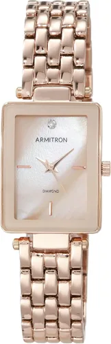 Miniatura 8 de Armitron Reloj de pulsera con brazalete y esfera de diamantes genuinos para mujer, 75-5769