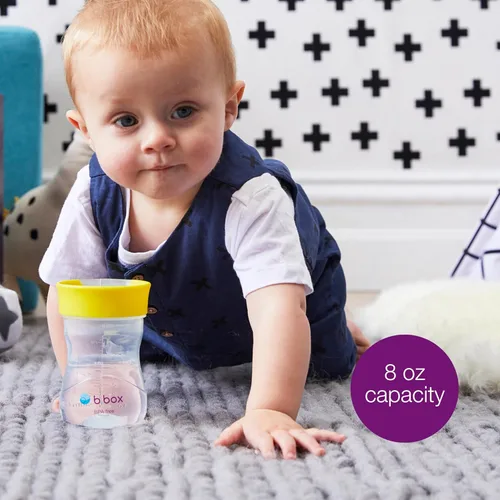 Miniatura 5 de b.box Taza de entrenamiento para niños pequeños: apertura de flujo libre, gran transición de sorbo a taza para niños grandes. Sin BPA, apto para Uva