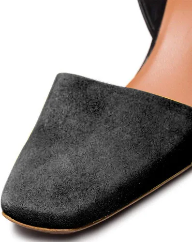 Miniatura 3 de Fericzot Mule Shoes Sandalias esféricas de tacón transparente Zapatillas de punta cuadrada Slip On Bombas Slingback Zapatos de vestir de boda