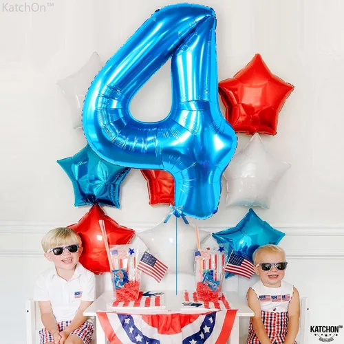 Miniatura 992 de KatchOn, Globo grande azul número 2 de 40 pulgadas Decoraciones de cumpleaños de Baby Shark para niño de 2 años Globo azul número 2 Globo