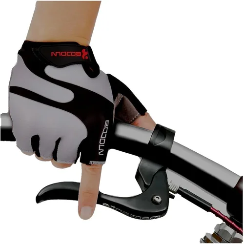 Miniatura 2 de Guantes para bicicleta de BOODUN con almohadilla de espuma amortiguadora de golpes y respirable, guantes con medio dedo, B-001