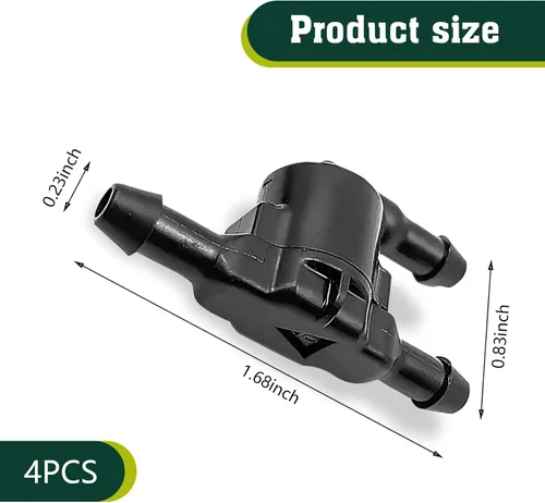 Miniatura 2 de Pack-2 - Válvula de retención para limpiaparabrisas de automóvil, repuesto de conector de manguera de boquilla de limpieza de 3 puertos #8532128020