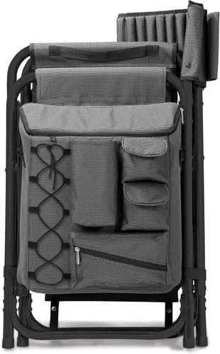 Miniatura 8 de Picnic Time Fusion – Silla plegable, Gris/Negro Gris Oscuro con Acentos Negros