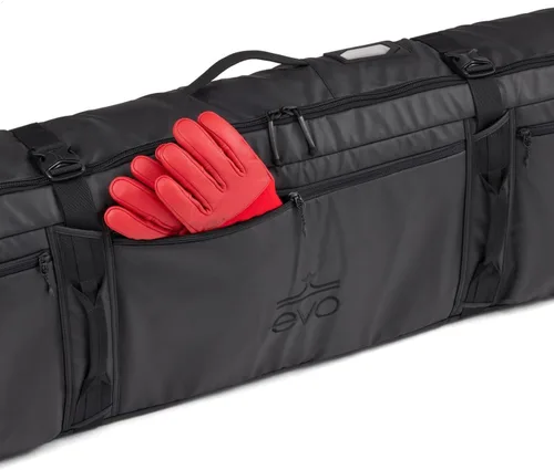 Miniatura 7 de evo Bolsa de rodillos de esquí y snowboard de lujo con cubo de embalaje, bolsa de equipo de botas de esquí compatible con TSA con ruedas