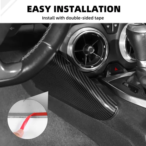 Miniatura 5 de Cubierta lateral de panel de palanca de cambios de fibra de carbono para Chevrolet Chevy Camaro 2016-2026, accesorios interiores
