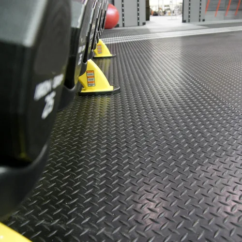 Miniatura 7 de Rollos de piso de goma de placa de diamante Rubber-Cal - 3 mm x 1.2 m x 0.3 m - Negro