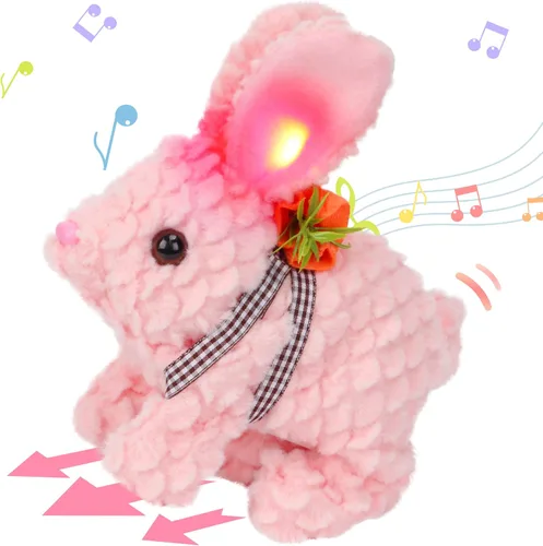 Miniatura 53 de Hopearl - Juguete de peluche electrónico interactivo de unicornio con sonidos y movimientos, camina y tiene un cuerno luminoso; regalo para niños