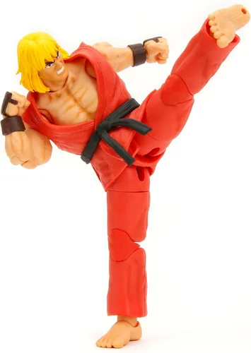 Miniatura 5 de Jada Street Fighter II - Figura de acción de Ken de 6 pulgadas, juguetes para niños y adultos