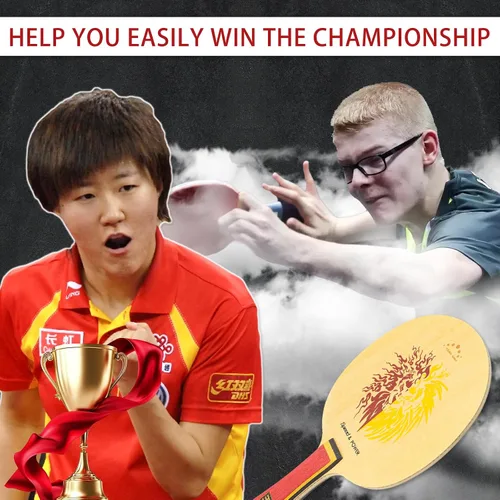 Miniatura 7 de YAN-Wang - Pala de ping pong profesional, Oneside es externa y otra cara está integrada en la raqueta de tenis de mesa de carbono de arilato