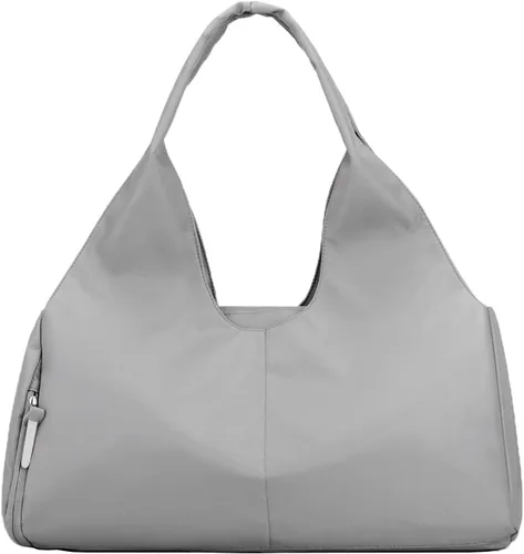 Forestfish Bolsa de gimnasio de yoga para mujer con compartimento para zapatos y bolsillos de almacenamiento húmedos y secos, bolsa de lona ligera,