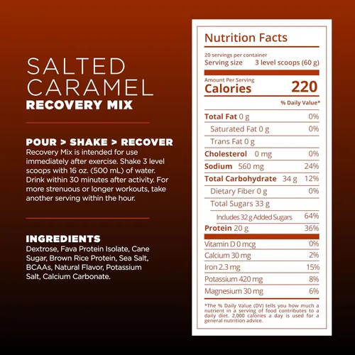 Miniatura 5 de Tailwind Nutrition - Mezcla de recuperación, 20 gramos de proteína completa, carbohidratos y electrolitos en polvo para bebida después