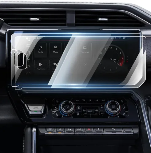 Miniatura 13 de Karltys Paquete de 2 protectores de pantalla para Nissan Frontier 2022-2024, accesorios de vidrio templado de 9 pulgadas, sin deslumbramiento ni