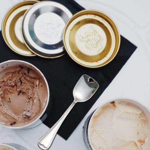 Miniatura 5 de Cucharas de postre, cucharas de acero inoxidable 18/10, juego de 4, cucharas de helado de cabeza cuadrada para té, postre, azúcar