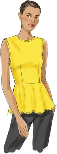Miniatura 3 de VOGUE PATTERNS V8815 Misses Top, Talla B5 (8-10-12-14-16)