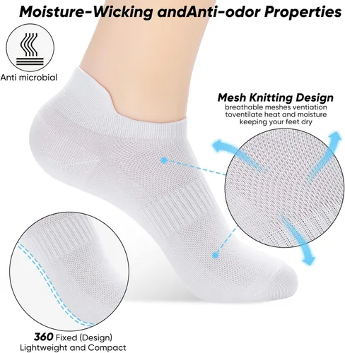 Miniatura 4 de ATBITER Ankle Socks Women's Thin Athletic Running Low Cut No Show Socks With Heel Tab 468Pairs