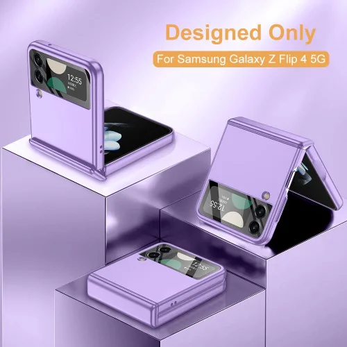 Miniatura 7 de Funda para Samsung Z Flip 4: [Protección completa de bisagra] Funda delgada para teléfono con protección de pantalla incorporada, protección