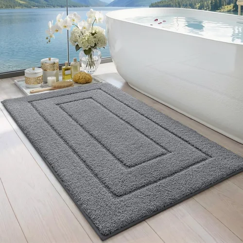 Miniatura 12 de DEXI - Alfombra de baño antideslizante, absorbente, de alta calidad, lavable a máquina, cómoda alfombra para cuarto de baño