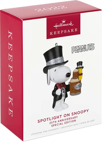 Miniatura 3 de Hallmark Keepsake Adorno de Navidad 2022, Peanuts Spotlight en Snoopy Edición Especial 25 Aniversario