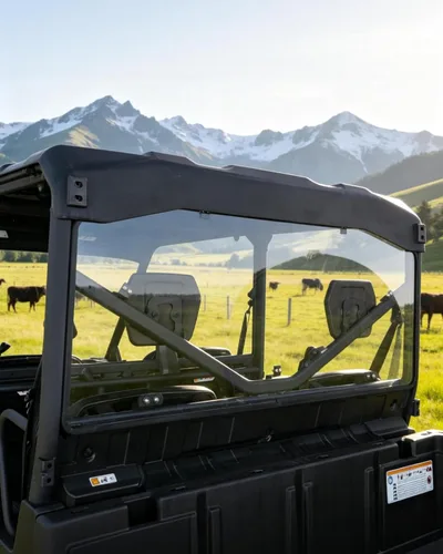 Miniatura 8 de StarknightMT Parabrisas trasero compatible con Can-Am Defender 2016-2026, ventana trasera de policarbonato resistente a prueba de rayos UV para HD5