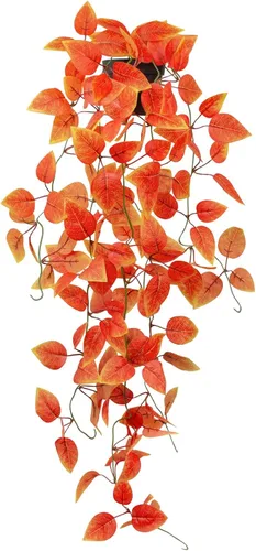 Miniatura 20 de LOYWREE Plantas Artificiales de 35.4 Pulgadas en Maceta Negra Plantas Colgantes Falsas Realistas en Maceta con Hiedra Artificial y Pothos - Ideal