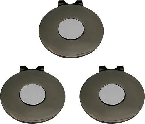 Miniatura 8 de Clips magnéticos para sombrero de golf, soporte de marcador de bola para guantes de golf, sombreros, bolsas, gorras, cinturón de visera Plateado_3PCS