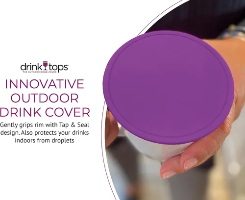 Miniatura 7 de Drink Tops Tap and Seal Fundas de café y té, succiona suavemente las tazas para mantener las bebidas más calientes durante más tiempo y reducir