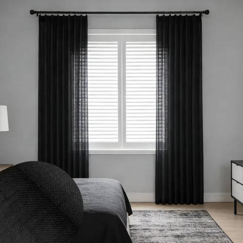Miniatura 44 de Cortinas semitraslúcidas de lino neutro de 84 pulgadas de largo, cortinas y cortinas de lino beige crema que filtran la luz, tratamientos modernos