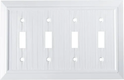 Miniatura 17 de Placas de pared clásicas de panel blanco puro, cubiertas de interruptor de luz, cubiertas de enchufes eléctricos, placas de interruptor de varias