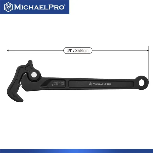 Miniatura 8 de MichaelPro Llave de tubo autoajustable, llave de 14 pulgadas multifunción ajustable, diámetro de sujeción de hasta 1-7/8 pulgadas (48mm), llave