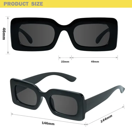 Miniatura 5 de mosanana Gafas de sol rectangulares de moda para mujeres y hombres modelo Trimble