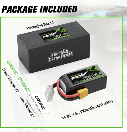 Miniatura 6 de OVONIC Batería Lipo de 14.8V 150C 1300mAh 4S
