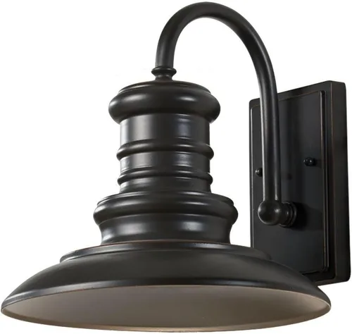 Miniatura 10 de Feiss OL9004TRD Redding Station - Farol de pared para iluminación de patio al aire libre, níquel satinado, 1 luz