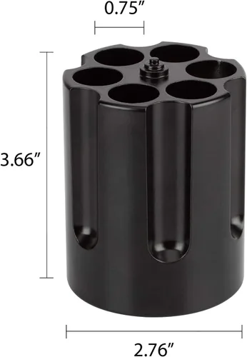 Miniatura 4 de Barbuzzo - Portalápices y lápices de cañón para pistola con peso de papel, color negro – Bloquea y carga tus lápices y bolígrafos favoritos en tu