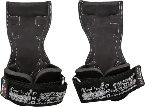 Miniatura 5 de Lifting Grips PRO Guantes de Peso de Servicio Pesado Correas de Barra de Gimnásticos Alternativa a Ganchos de Potencia Peso Muerto Muñequera Cuero