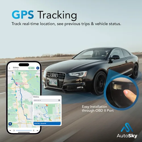 Miniatura 5 de AutoSky Rastreador GPS para vehículos, OBDII, 4G LTE, Modelo - AVT-210, Ubicación del vehículo, historial de viaje, alertas de conducción, GeoFence